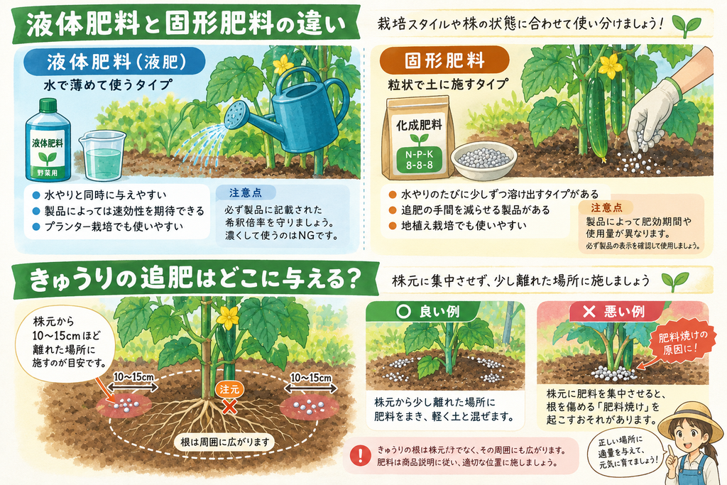 液体肥料と固形肥料はどちらがいい?